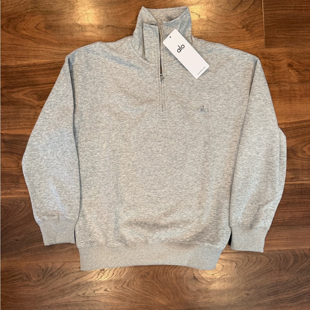 ✌🏼ALO Yoga Unisex Light Gray Zip-Up Sweater 🔥